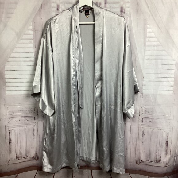 Victoria's Secret Short Robe Silver Gray M/L - Picture 9 of 9